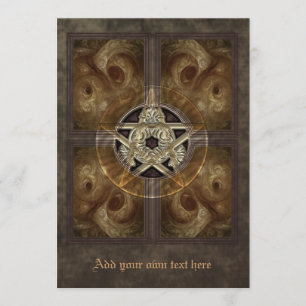Tiled Fractal Pentacle Large Invitation