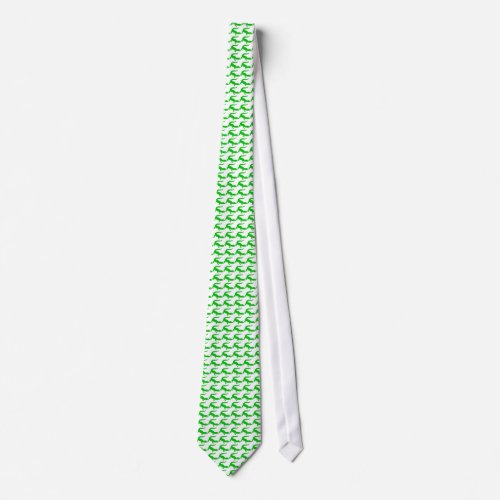 Tiled Green Alligators Neck Tie