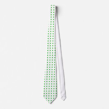 Tiled Green Dots Neck Tie by freepaganpages at Zazzle