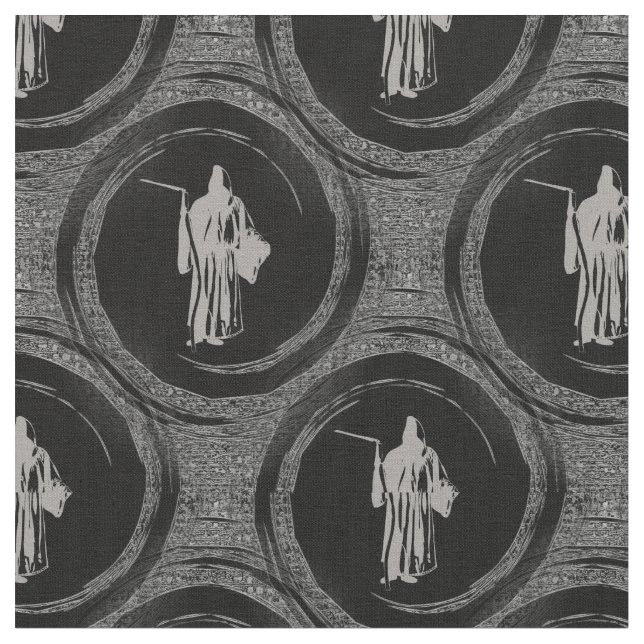 Tiled Grim Reaper Fabric (Close Up)