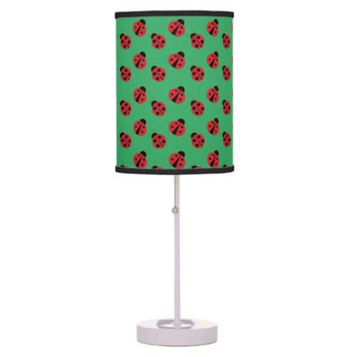 Tiled Ladybug Design Table Lamp