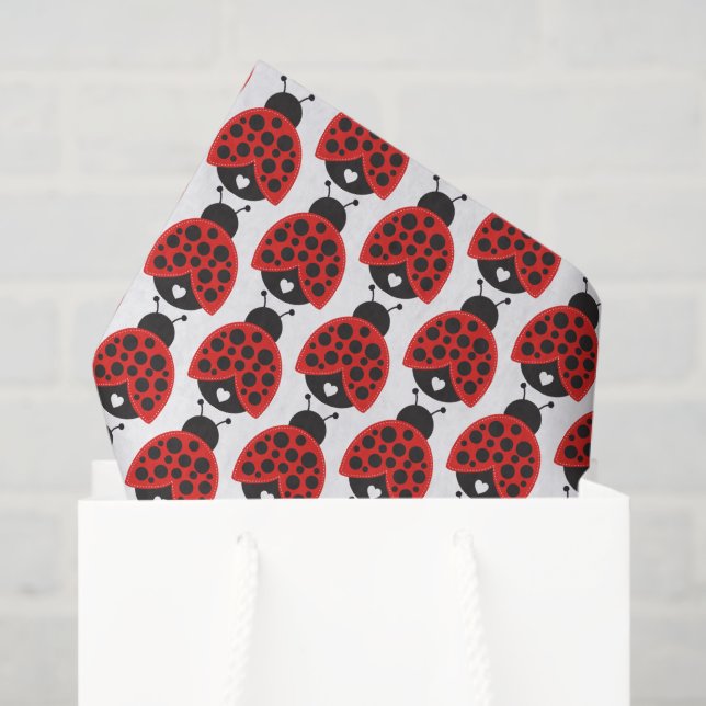Tiled Little ladybug girls party tissue Paper (Gift Bag)