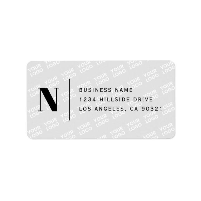 Tiled Logo Design Modern Return Address Label (Front)