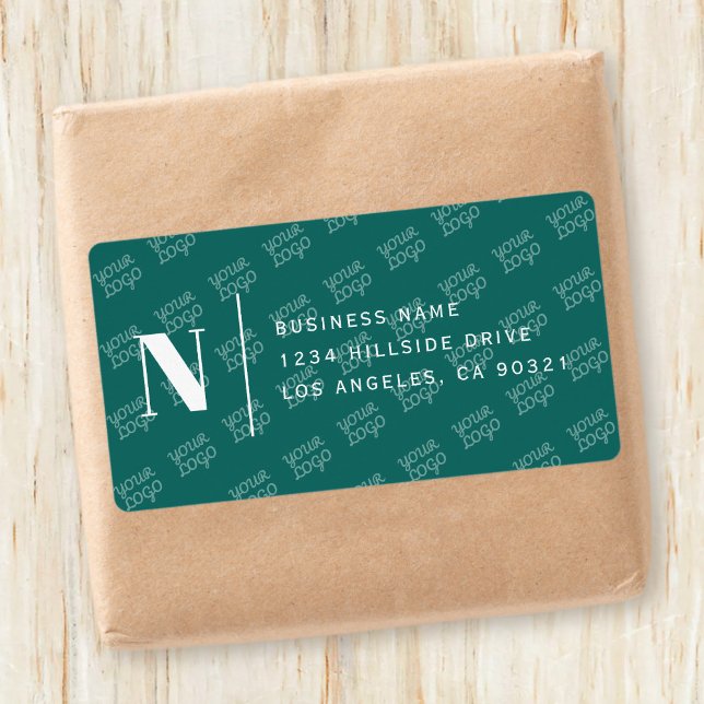 Tiled Logo Design Modern Return Address Label (Creator Uploaded)