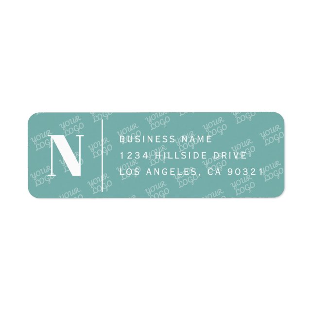 Tiled Logo Design Modern Return Address Label (Front)