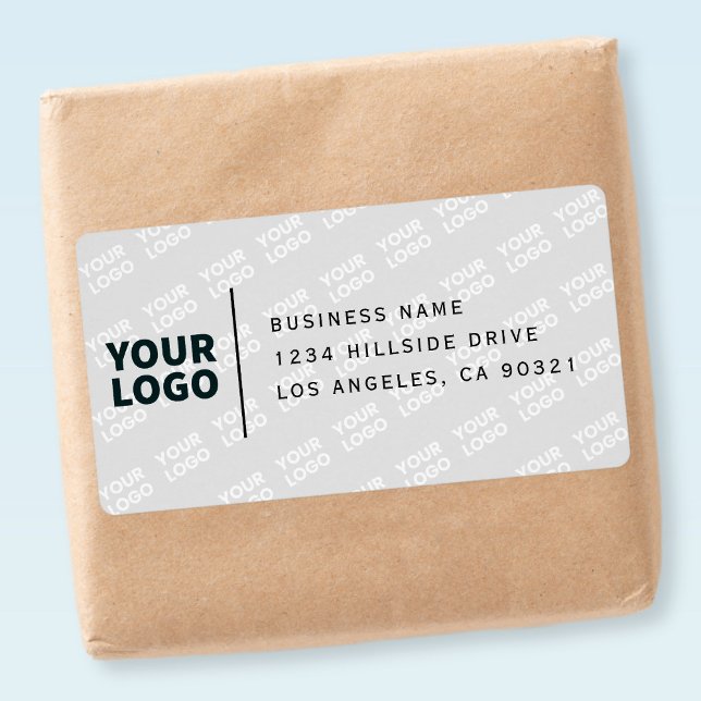 Tiled Logo Pattern Modern Return Address Label (Creator Uploaded)