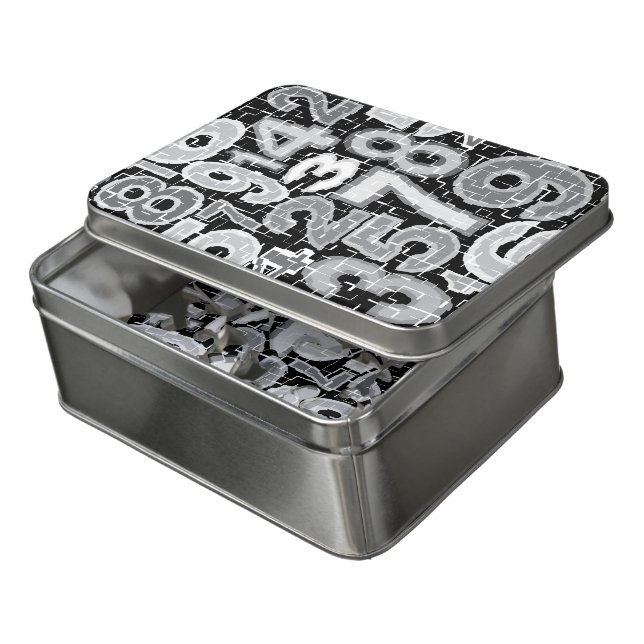 Tiled Numbers Jigsaw Puzzle (Lid Open)