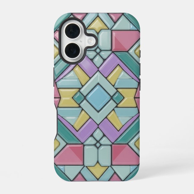 tiled pastel iphone case (Back)