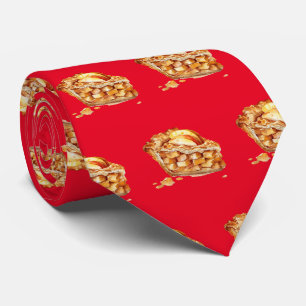 tiled pattern Bakery apple pie Neck Tie