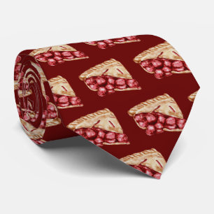 tiled pattern Bakery cherry pie Neck Tie