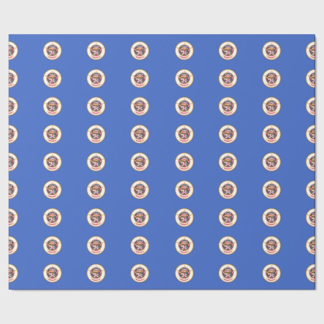 Tiled Pattern Ensign Of Minnesota Wrapping Paper (Seam)