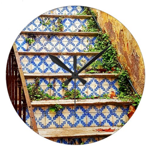 TILED STAIRS LARGE CLOCK