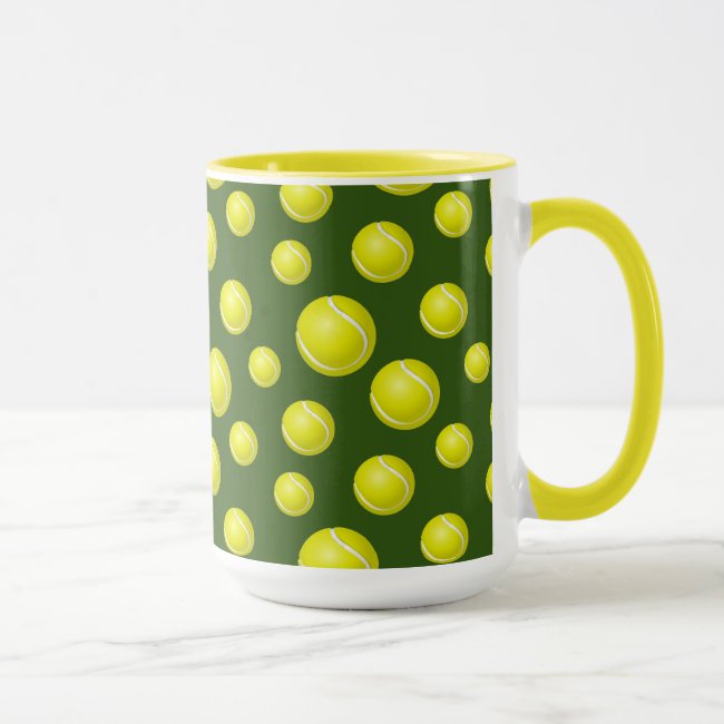 Tiled Tennis Abstract Design Coffee Mug