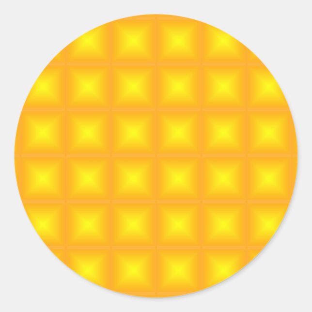 Tiled Tile Reflective Pattern Design Classic Round Sticker (Front)
