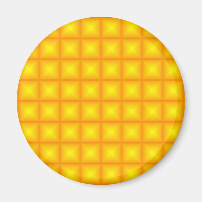 Tiled Tile Reflective Pattern Design Magnet (Front)