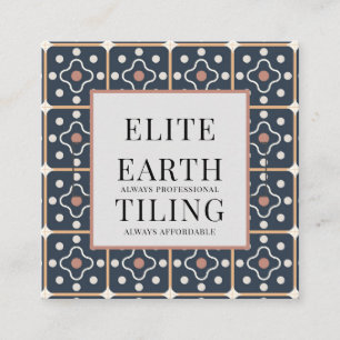 Tiler Tiling Geometric Pattern Square Business Card