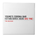 YOUNG'S CORONA BAR established 2020  Tiles