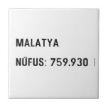 MALATYA  NÜFUS: 759.930  Tiles