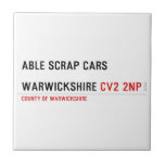 ABLE SCRAP CARS  WARWICKSHIRE  Tiles
