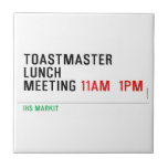 TOASTMASTER LUNCH MEETING  Tiles