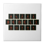 Happy
 Birthday
 Allison  Tiles