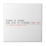 DoNNA M JONES  She DiD It Street  Tiles
