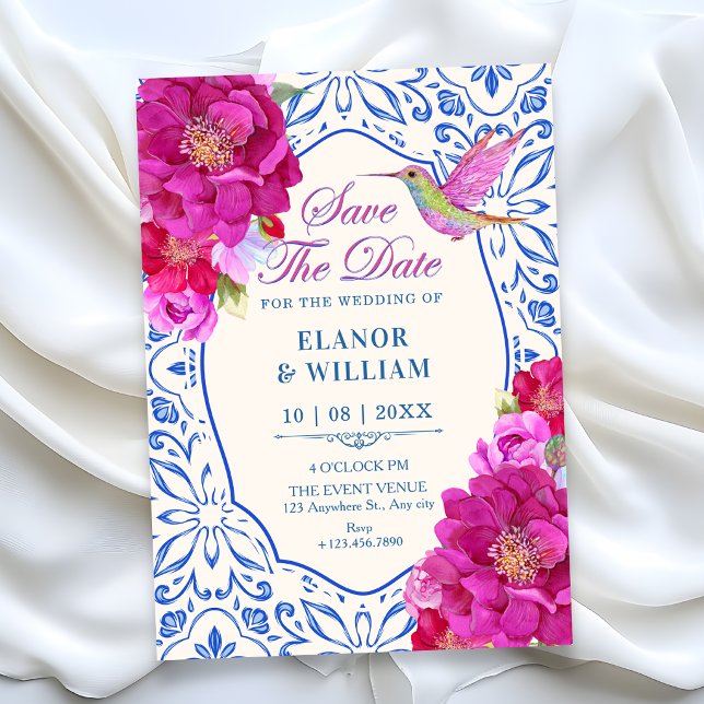 Tiles floral  save the date (Creator Uploaded)