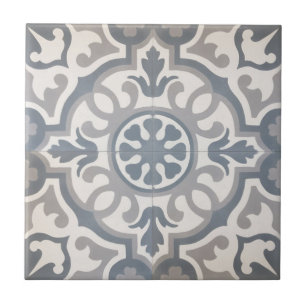 Tiles - Gray, Blue & White Tile