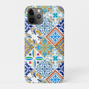 Tiles, mosaic,azumajo,quilt,Portuguese majolica iPhone 11 Pro Case