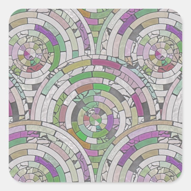 tiles Mosaic Square Sticker (Front)