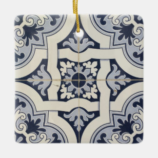 Tiles of Portugal Personalized Ceramic Ornament
