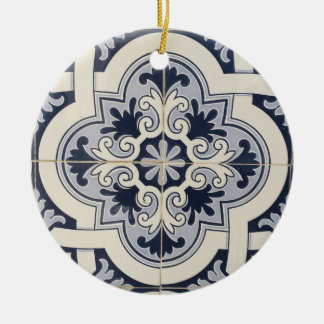 Tiles of Portugal Personalized Ceramic Ornament
