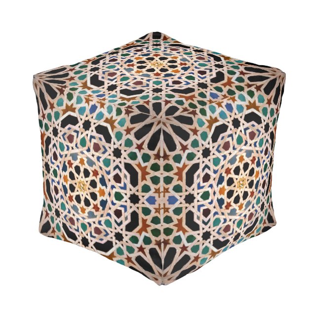 Tiles of the Alhambra Pouf (Angled Back)