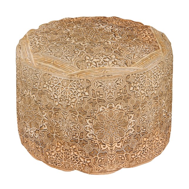 Tiles of the Alhambra Pouf (Angled Front)