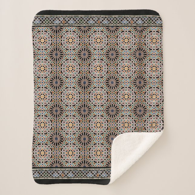 Tiles of the Alhambra Sherpa Blanket (Front)