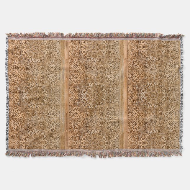 Tiles of the Alhambra Throw Blanket (Front)