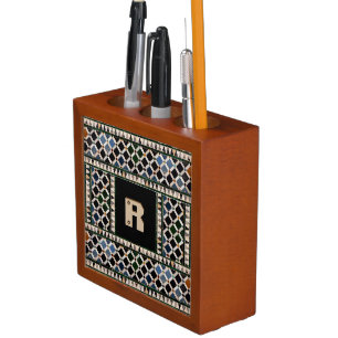 Tiles of the Alhambra with Initial Pencil Holder