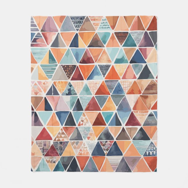Tiles style fleece blanket (Front)