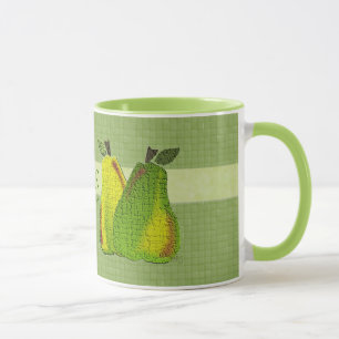 Tiles with stripe Pear Motif Mug