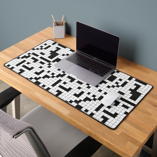 Tiling Crossword Puzzle Pattern Desk Mat (Office 2)