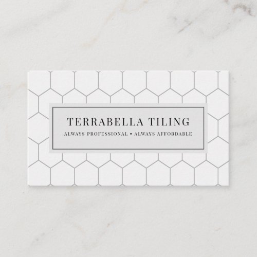 Tiling Flooring Hexagon Tile Pattern Business Card