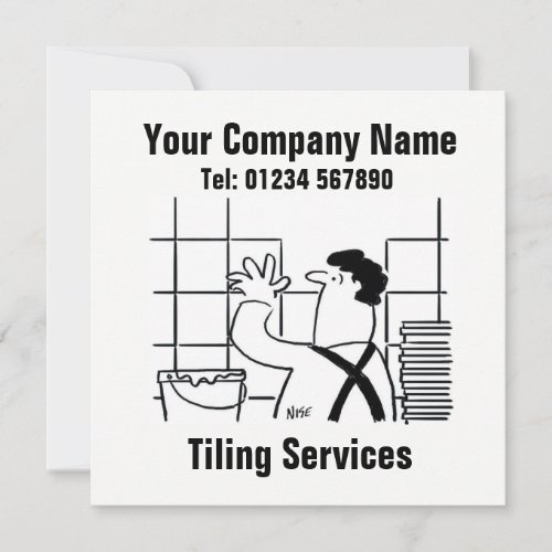 Tiling Services Cartoon Card