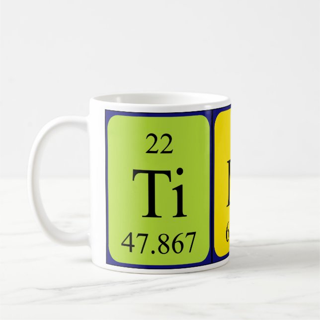 Tilio periodic table name mug (Left)