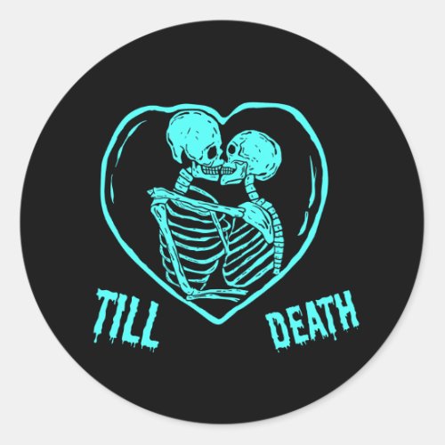 Till Deah Emo Goth Vlanetines Day Classic Round Sticker