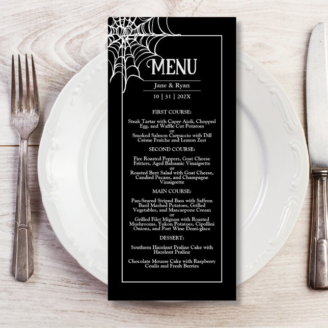 Till Death | Black Gothic Dark Hallowedding Menu (Creator Uploaded)
