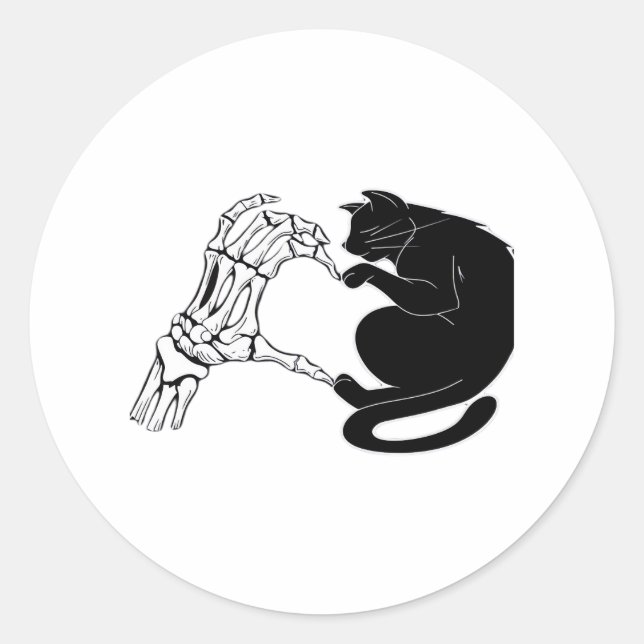 Till Death Cats Do Us Part Classic Classic Round Sticker (Front)