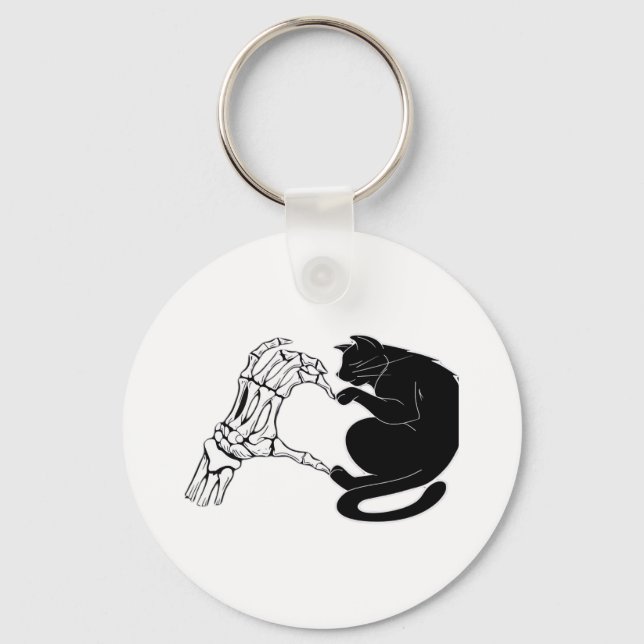 Till Death Cats Do Us Part Classic Keychain (Front)