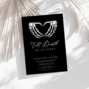 Till Death Chic Modern Gothic Wedding Invitation