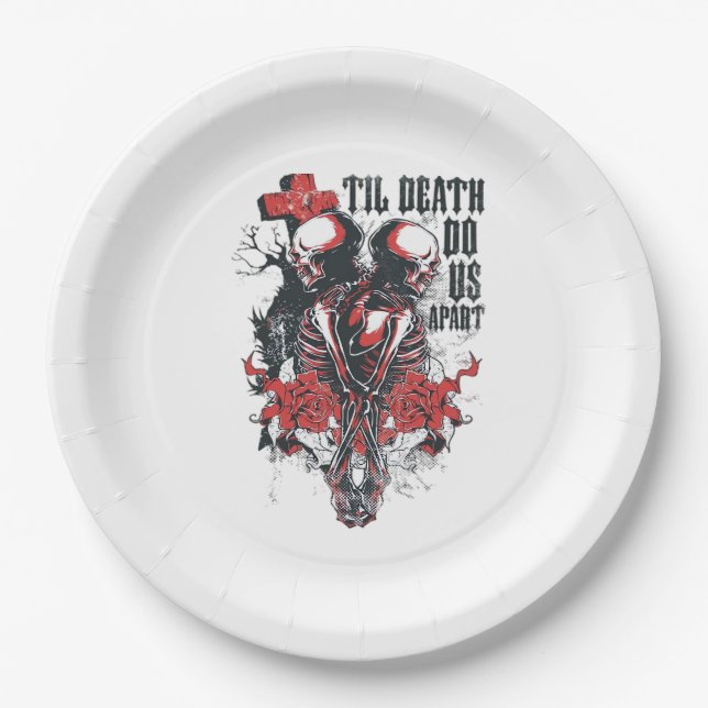 Till Death Do Us Apart Classic Paper Plates (Front)