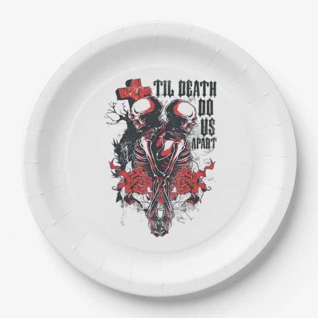 Till Death Do Us Apart  Paper Plates (Front)
